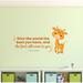 Zoomie Kids The Best Cute Giraffe Life Quote Vinyl Wall Decal Vinyl in Orange | 8 H x 10 W in | Wayfair 3D7FE61893B24AAC97AB54EA52C89167