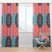 Design Art Vintage Arabic Decorative Elements Floral Semi-Sheer Thermal Rod Pocket Single Curtain Panel Polyester/Linen | 84 H in | Wayfair