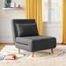 Convertible Chair - Mercury Row® Teen Clarissa Twin Convertible Chair Polyester in Gray | 31.89 H x 30.31 W x 35.43 D in | Wayfair