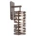 Hammerton Studio Tempest Arm Sconce w/ Frosted Glass Metal in Gray/White/Brown | 16.3 H x 6.2 W x 7.4 D in | Wayfair IDB0013-11-BS-F-E2