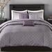 Kelly Clarkson Home Microfiber Modern & Contemporary 6 Piece Duvet Cover Set Microfiber in Indigo | Full/Queen | Wayfair