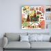 Harriet Bee Global Travel VI by Farida Zaman - Wrapped Canvas Painting Print Canvas in Orange/White/Yellow | 18 H x 18 W x 2 D in | Wayfair
