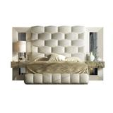 Hispania Home London BEDOR34 Bedroom Set 5 Pieces Upholstered in Brown/Gray | Wayfair BEDOR34-SET5KM