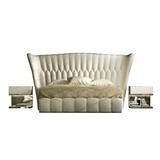 Hispania Home London Upholstered Bedroom Set Upholstered, Leather in Brown | King | Wayfair BEDOR43-SET4KM