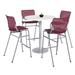 KFI Studios Mode- KOOL Sets 42" L Round Manufactured Wood Breakroom Table & Chair Set Metal in White | 41 H in | Wayfair