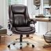 Latitude Run® Ambiya 400LBS High Back PU Leather Executive Computer Desk Chair Upholstered in Gray | 47 H x 28.3 W x 30.3 D in | Wayfair