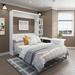 Hokku Designs Korte Queen Solid Wood Office Murphy Bed Wood & Metal in Gray/Brown | Wayfair 6C52A87C5A6245CA926CD42C24A78D85