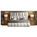 Hispania Home London Standard Bed Wood & /Upholstered/Velvet in Brown | 61 H x 131 W x 85 D in | Wayfair BEDOR116-Q