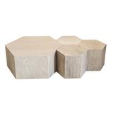 Hammers and Heels Solid Wood Block Coffee Table Wood in Brown | 16 H x 20 W x 17.3 D in | Wayfair 20HIVEO