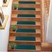 White 0.3 x 7.5 W in Stair Treads - Purhome Slip Resistant Machine Washable Solid Color Low Pile Stair Treads Synthetic Fiber | Wayfair