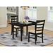 Gracie Oaks Holmesville Butterfly Leaf Solid Wood Dining Set Wood/Upholstered in Black/Brown | 29 H in | Wayfair 9C16F95FDF074E91AA3B19661D1B3E04