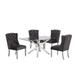 Rosdorf Park Repp 4 - Person Dining Set Wood/Glass/Upholstered/Metal in Brown/Gray | 30 H in | Wayfair 8605D648A18D4AA59D6FA0F60F93A042