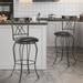 Lark Manor™ Rantoul Swivel Counter & Bar Stool Metal in Black/Brown/Orange | 37.6 H x 16.34 W x 21.26 D in | Wayfair