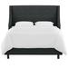Mercury Row® Bernadine Upholstered Low Profile Standard Bed Polyester in Black | 56 H x 79 W x 89 D in | Wayfair C357214F24EF4A5D84B32C32ABFC8CB5
