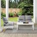 Wade Logan® Mosier 4 Piece Sofa Seating Group w/ Cushions Metal in Gray/White | 32 H x 54 W x 30.5 D in | Outdoor Furniture | Wayfair