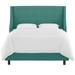 Mercury Row® Bernadine Upholstered Low Profile Standard Bed Polyester in Green/Black/Brown | 56 H x 67 W x 85 D in | Wayfair