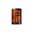 Red Barrel Studio® Armance 1 - Light Flush Mounted Sconce Ceramic in Gray/Black | 12.5 H x 7.75 W x 6.25 D in | Wayfair