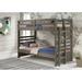 Viv + Rae™ Huseman Twin Over Twin Solid Wood Standard Bunk Bed by Lark Manor™ Wood in Gray/Brown | 62 H x 42 W x 83 D in | Wayfair