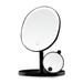 Ebern Designs Amandajo Lighted Magnifying Makeup Mirror Plastic in Black | 12 H x 7.5 W x 7.56 D in | Wayfair 558E486DE3B44EAF92D573E6527B032F