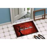 The Holiday Aisle® Rumer Welcome to Spooksville Halloween Non-Slip Indoor Door Mat Synthetics | 18 W x 27 D in | Wayfair