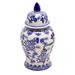 Lark Manor™ Temple Jar - White & Blue Chinoiserie Design - Contemporary Glam Temple Jar For Indoor or Outdoor Home or Office Decor | Wayfair