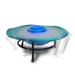 Highland Dunes Amrita Glass Canary Table Top Mist Fountain w/ LED Light in Blue | 8 H x 16 W x 16 D in | Wayfair B2603A0E95CA40F0B1E8256A6D7262A1