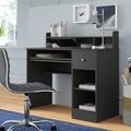 Ebern Designs Sonai Computer Desk Wood in Black | 38.98 H x 42.13 W x 20.08 D in | Wayfair 8461211997A945B7B935C1E2A9199592