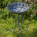 Astoria Grand Delaporte Two Birds Birdbath Metal in Blue | 30.7 H x 22.9 W x 19.3 D in | Wayfair BA3A65455F4C41A1B95BD62099467280