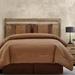 Loon Peak® Harvin Faux Leather Western Lodge Comforter Set Polyester/Polyfill/Microfiber in Brown | Twin Comforter + 2 Shams | Wayfair