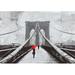 Andover Mills™ Walk Along Brooklyn Bridge - Print on Canvas in Black/Gray/Red | 8 H x 12 W x 1.25 D in | Wayfair 74ACB3A55C1A40ADB9F699D1683AA6A8