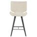 Nuevo Bar Stool Upholstered/Metal in White | 40.5 H x 20 W x 21 D in | Wayfair HGNE251