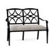 Woodard Wiltshire Aluminum Garden Outdoor Bench Metal in Black | 37 H x 44 W x 28 D in | Wayfair 4Q0414ST-92-68R