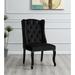 Rosdorf Park Ogan Tufted Velvet Side Chair Upholstered/Velvet in Black | 41 H x 27 W x 23 D in | Wayfair 204B1D06965E40E188015E81B36CFAC3