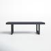 Joss & Main Glinda Outdoor Coffee Table Metal in Gray/Black | 15.6 H x 51.2 W x 28 D in | Wayfair F07CD75BB51E4E91BEE55249F3625604