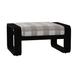 Woodard Vale Outdoor Ottoman w/ Cushion Metal in Black | 16.75 H x 33.5 W x 26.5 D in | Wayfair 7D0486-92-23M