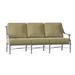 Woodard Delphi 80" Wide Patio Sofa w/ Cushions Metal/Sunbrella® Fabric Included in Gray/Brown | 33.25 H x 80 W x 32.75 D in | Wayfair 850620-72-43C