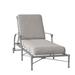 Woodard Delphi 76" Long Reclining Single Chaise w/ Cushion Metal in Black | 22.75 H x 32 W x 76 D in | Outdoor Furniture | Wayfair 850470-92-87N