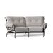 Woodard Terrace 82.5" Wide Loveseat w/ Cushions Metal in Black | 38 H x 82.5 W x 42 D in | Outdoor Furniture | Wayfair 790063-92-44C