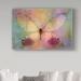 Winston Porter Butterfly Watercolor by Cora Niele - Graphic Art Print on Canvas in Yellow | 12 H x 19 W x 2 D in | Wayfair
