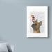 Winston Porter 'French Bulldog Ice Cream Text' Graphic Art Print on Wrapped Canvas in Brown/Green/White | 19 H x 12 W x 2 D in | Wayfair