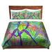 World Menagerie Scheinman Jennifer Baird Freedom in the Rain forest Microfiber Duvet Covers Microfiber in Blue/Green/Pink | Twin | Wayfair