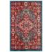 White Rectangle 2' x 3' Area Rug - World Menagerie Kurtz Oriental Machine Made Power Loom Polypropylene Area Rug in Red/Blue Polypropylene | Wayfair