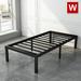 Wise Home Products 14" Steel Platform Bed Metal in Black | 14 H x 40 W x 77 D in | Wayfair WHPTwin