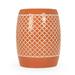 Zentique Gable Garden Stool Ceramic in Orange | 18 H x 14.25 W x 14.25 D in | Wayfair JW160248 Orange