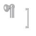 Rohl Shower Grab Bar 2.72 H x 1.37 D in grayMetal in Polished Chrome | 20.25" W | Wayfair 1252APC