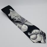 Disney Accessories | Disney Winnie The Pooh Tigger Eeyore Neck Tie | Color: Black/Gray | Size: Os