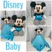 Disney Toys | Disney Baby Mickey Mouse Plush & Blanket Gift Set | Color: Blue/Gray | Size: Osbb