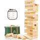 ApudArmis Giant Tumble Tower, 54 PCS Pine Wooden Stacking Timber Game with 1 Dice Set - Classic Block Board Game for Kids Adults Family (2Ft to Over 4.2Ft)