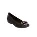 Wide Width Women's The London Flat by Comfortview in Black (Size 9 1/2 W)