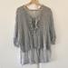 Free People Tops | Free People Ruffle Me Up Striped Blouse | Color: Black/White | Size: Xs
